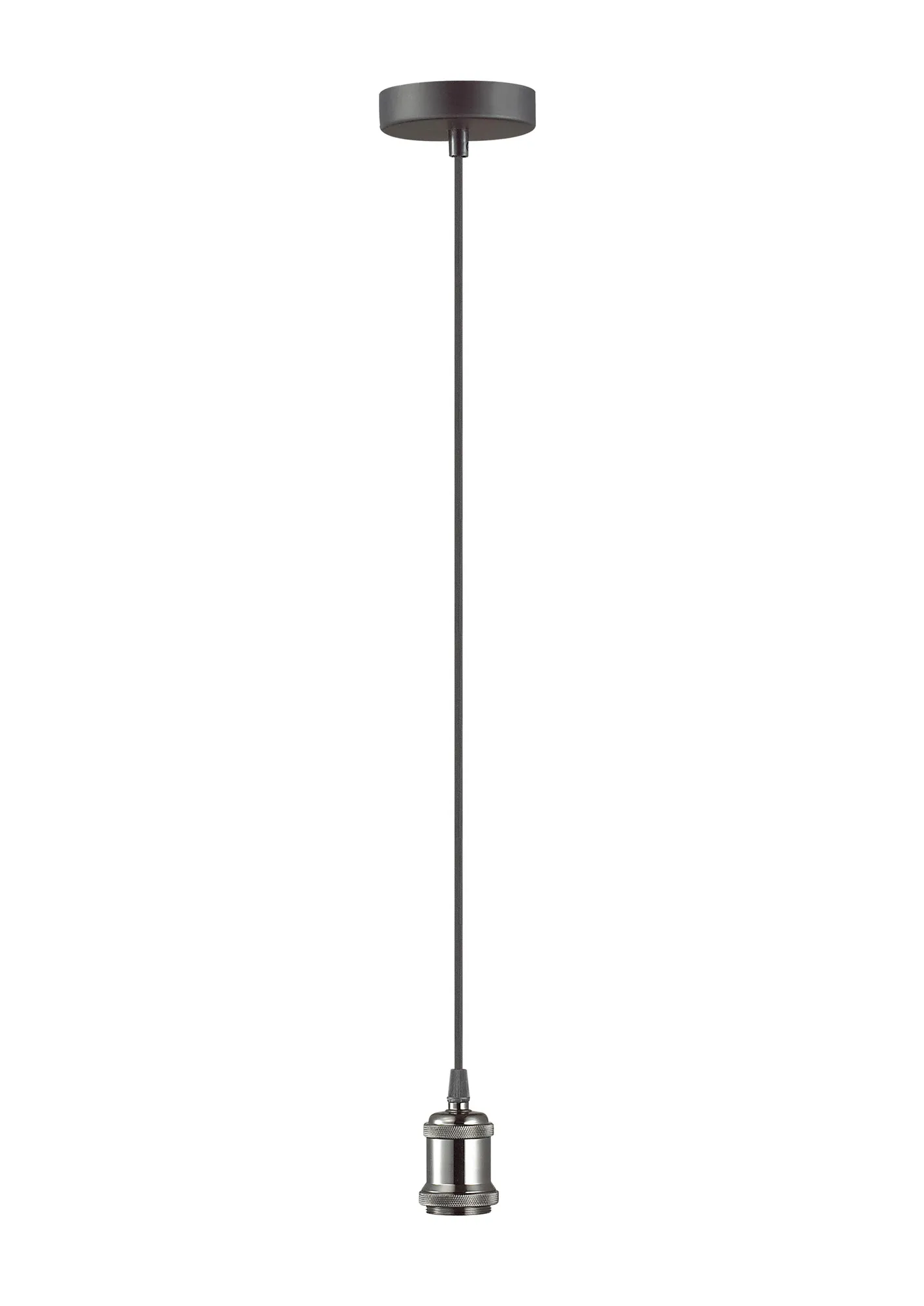 Dreifa 1.5m Single Pendant, 1 x E27, Gun Metal/Black Braided Cable (Maximum Load 1.5kg) D0171  Deco Dreifa Pendant